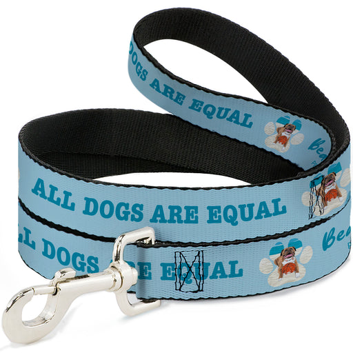 Dog Leash - BEACH DAWG CARE ALL DOGS ARE EQUAL Blues Dog Leashes Buckle-Down   