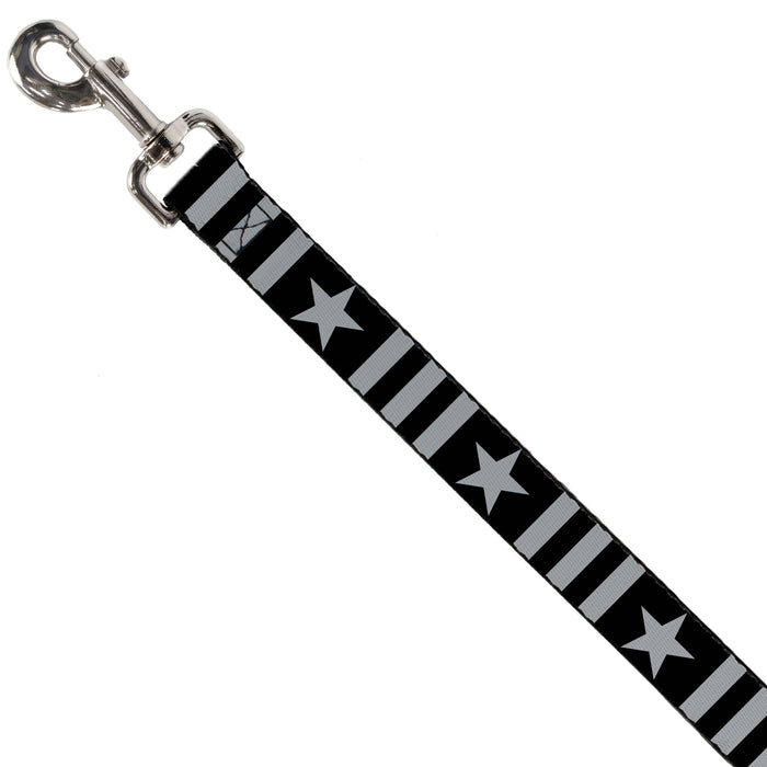 Dog Leash - Star and Three Stripes Black/Gray Dog Leashes Buckle-Down   