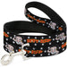 Dog Leash - BETTY BOOP Salute Pose and Text Stars Black/White/Yellow/Red Dog Leashes Fleischer Studios, Inc.   