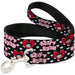Dog Leash - BETTY BOOP Face and Text Hearts Black/White/Red Dog Leashes Fleischer Studios, Inc.   