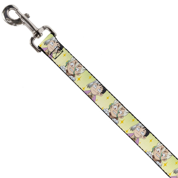 Dog Leash - Dr. Stone Chibi Senku and Gen Faces Stars Yellows Dog Leashes Crunchyroll   