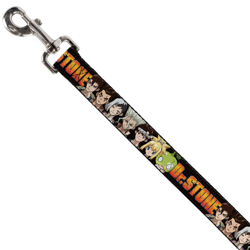 Dog Leash - DR. STONE Title Logo and Character Group Black Dog Leashes Crunchyroll   