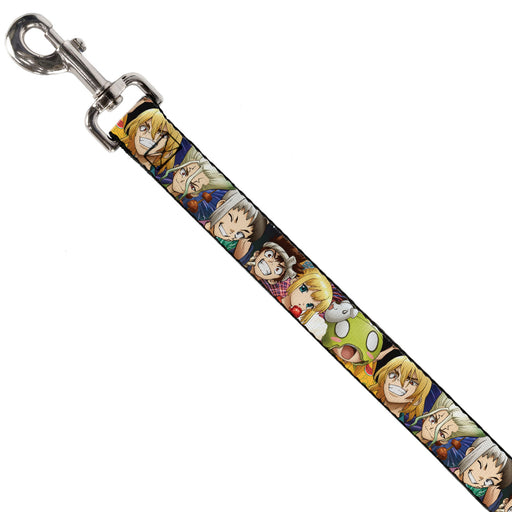 Dog Leash - Dr. Stone Character Group Faces Close-Up Dog Leashes Crunchyroll   