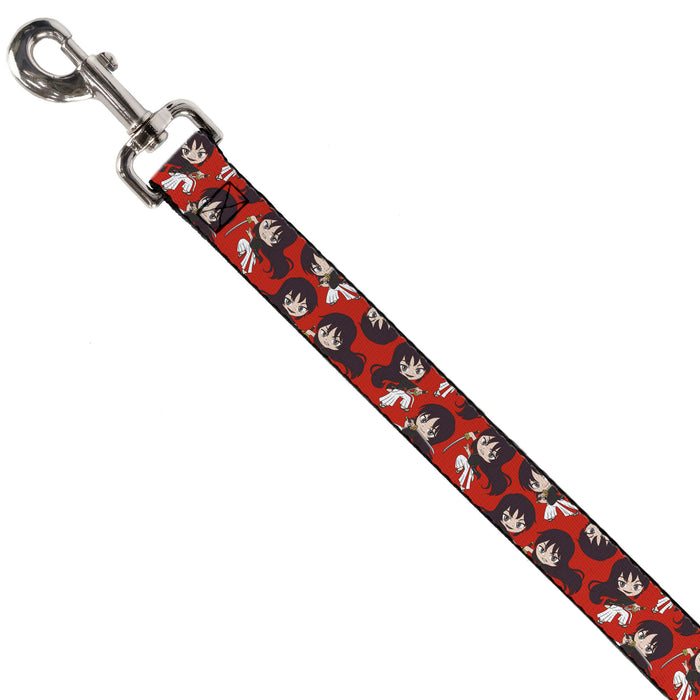 Dog Leash - Hell's Paradise Chibi Aza Toma Sword Poses Scattered Red Dog Leashes Crunchyroll   