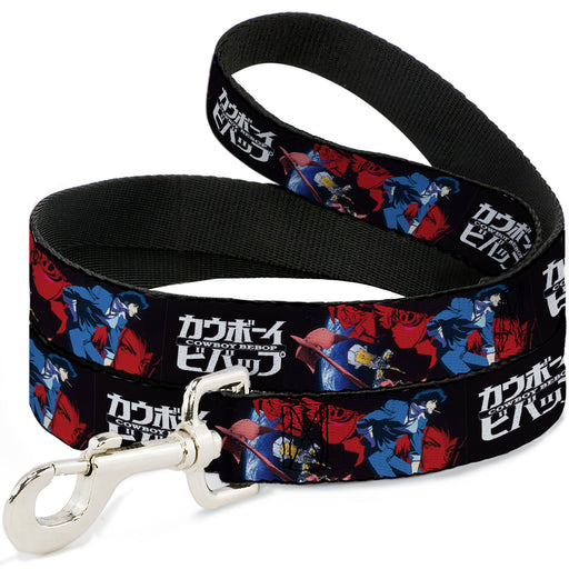 Dog Leash - COWBOY BEBOP Spike Pose and Crew Collage and Title Logo Black Dog Leashes Crunchyroll   