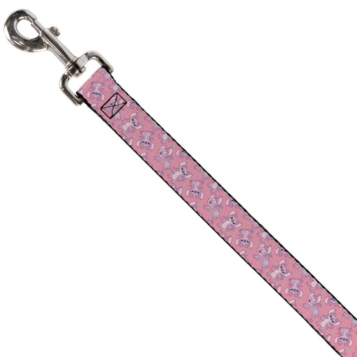 Dog Leash - Lilo & Stitch Angel Poses Scattered Pinks Dog Leashes Disney   