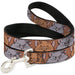 Dog Leash - Aristocats Toulouse and Berlioz Close-Up Faces Orange Dog Leashes Disney   