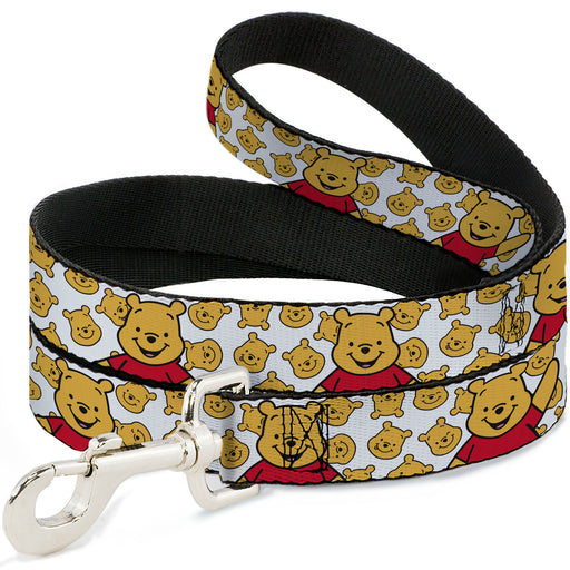 Dog Leash - Winnie the Pooh Chibi Pose and Expressions Scattered White Dog Leashes Disney   