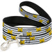 Dog Leash - Winnie the Pooh Peeking Poses Stripe White/Black Dog Leashes Disney