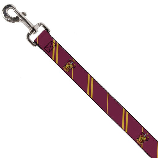 Dog Leash - GRYFFINDOR Crest/Stripe Burgundy/Gold Dog Leashes Warner Bros.   