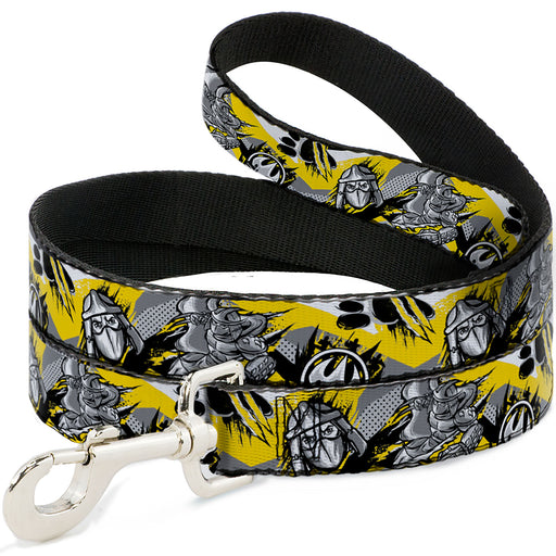 Dog Leash - Teenage Mutant Ninja Turtles Shredder Pose and Icons Grays/Yellow Dog Leashes Nickelodeon   