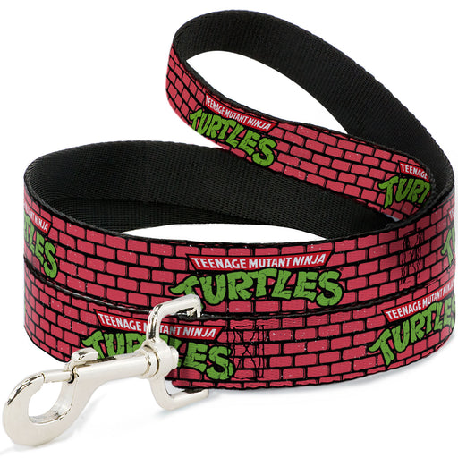 Dog Leash - TEENAGE MUTANT NINJA TURTLES Brick Title Logo Red Dog Leashes Nickelodeon   