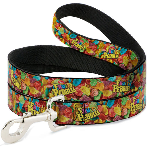 Dog Leash - POST FRUITY PEBBLES Logo and Vivid Cereal Multi Color Dog Leashes The Flintstones   
