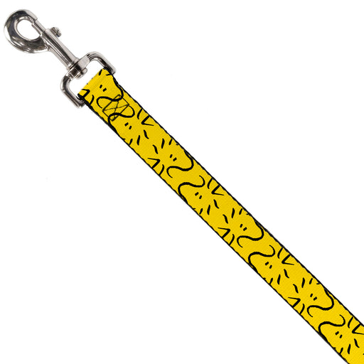 Dog Leash - Peanuts Woodstock Line Face Line Art Yellow/Black Dog Leashes Peanuts Worldwide LLC   