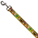 Dog Leash - Scooby Doo Character Faces Close-Up Green Dog Leashes Scooby Doo   