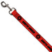 Dog Leash - Star Wars DARTH VADER Text and Galactic Empire Logo Red/Black Dog Leashes Star Wars   