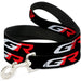 Dog Leash - TOYOTA GAZOO RACING GR Logo and Text Black/White/Red Dog Leashes Toyota