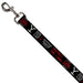 Dog Leash - YELLOWSTONE Dutton Ranch 1886 Icons Black/White/Red Dog Leashes Paramount Network   
