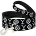 Dog Leash - Yellowstone Dutton Ranch and Native American Icons Black/White Dog Leashes Paramount Network   