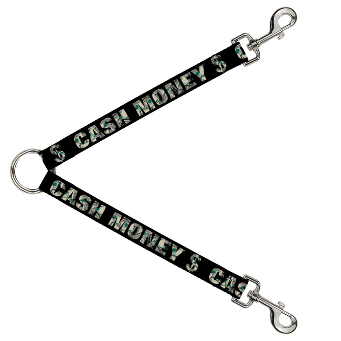 Dog Leash Splitter - CASH MONEY $ Black/Dollars Dog Leash Splitters Buckle-Down