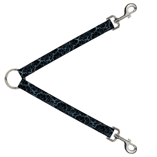 Dog Leash Splitter - Marble Black/Baby Blue Dog Leash Splitters Buckle-Down   