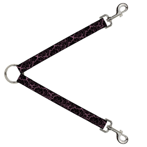 Dog Leash Splitter - Marble Black/Baby Pink Dog Leash Splitters Buckle-Down   