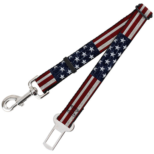 Dog Safety Seatbelt for Cars - Americana Rustic Stars & Stripes Dog Safety Seatbelts for Cars Buckle-Down   