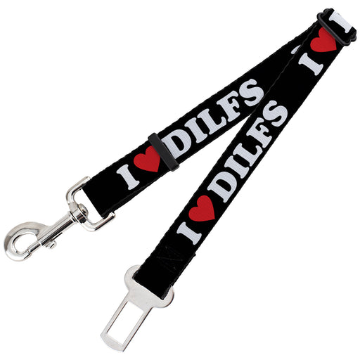 Dog Safety Seatbelt for Cars - I "HEART" DILFS Black/White/Red Dog Safety Seatbelts for Cars Buckle-Down   