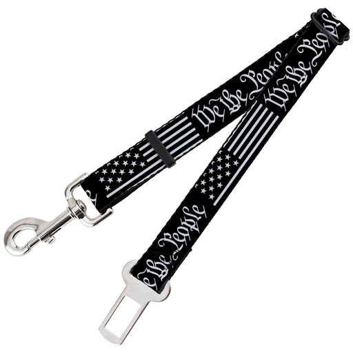 Dog Safety Seatbelt for Cars - Americana Flag/WE THE PEOPLE Black/White Dog Safety Seatbelts for Cars Buckle-Down   