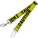 Dog Safety Seatbelt for Cars - CAUTION Yellow Black Dog Safety Seatbelts for Cars Buckle-Down   
