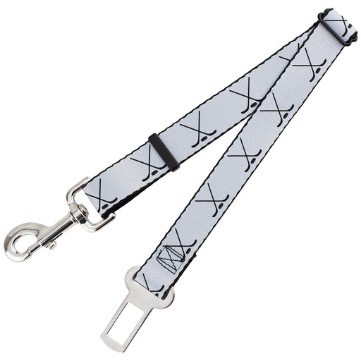 Dog Safety Seatbelt for Cars - Hockey Sticks and Puck White/Black Dog Safety Seatbelts for Cars Buckle-Down   