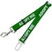 Dog Safety Seatbelt for Cars - Pet Quote ADOPT ME Green White Dog Safety Seatbelts for Cars Buckle-Down   