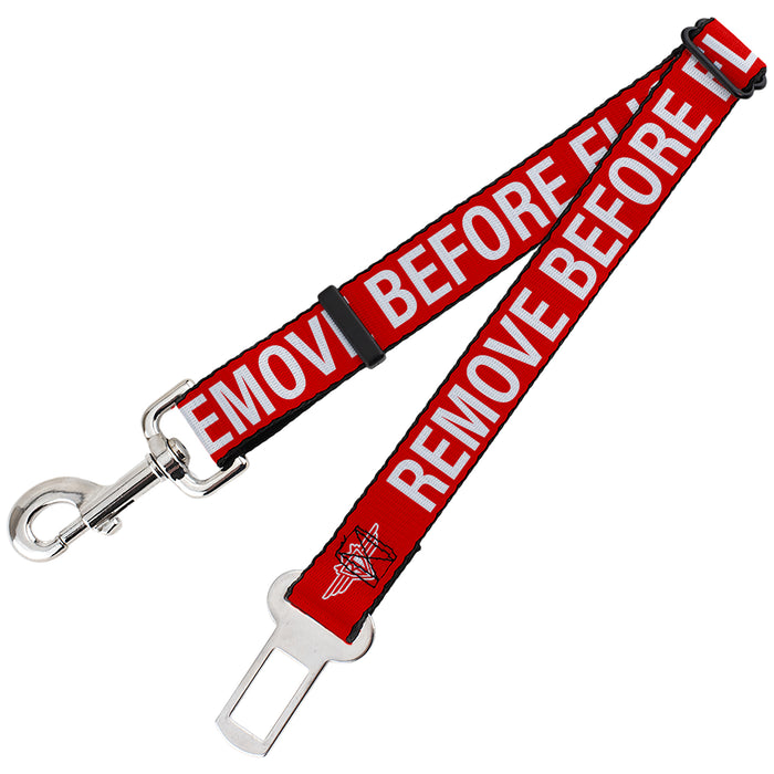 Dog Safety Seatbelt for Cars - Buckle-Down REMOVE BEFORE FLIGHT Red/White Dog Safety Seatbelts for Cars Buckle-Down   