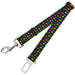 Dog Safety Seatbelt for Cars - Smiley Faces Melted Mini Repeat Black/Multi Neon Dog Safety Seatbelts for Cars Buckle-Down   