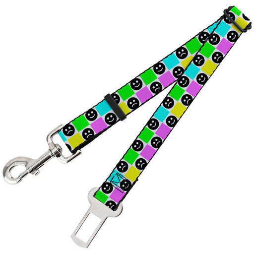 Dog Safety Seatbelt for Cars - Smiley Sad Face Checker Multi Color/White Dog Safety Seatbelts for Cars Buckle-Down   