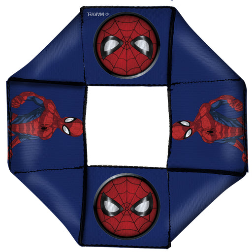 2016 SPIDER-MAN 

Dog Toy Squeaky Octagon Flyer - Spider-Man Pose/Spider Icon Blue Dog Toy Squeaky Octagon Flyer Marvel Comics   