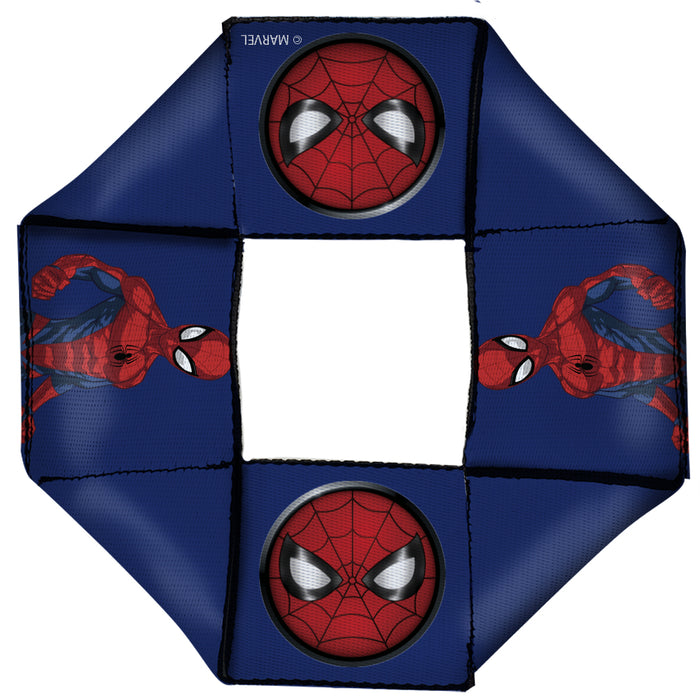 2016 SPIDER-MAN 

Dog Toy Squeaky Octagon Flyer - Spider-Man Pose/Spider Icon Blue Dog Toy Squeaky Octagon Flyer Marvel Comics   