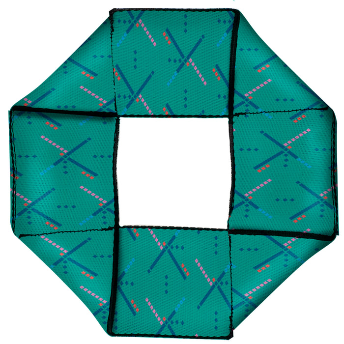 Dog Toy Squeaky Octagon Flyer - PDX Airport Carpet Old Dog Toy Squeaky Octagon Flyer Buckle-Down   