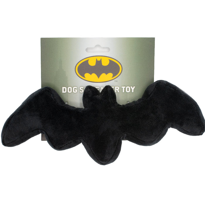 Dog Toy Squeaker Plush - Batman Bat Shape Black Dog Toy Squeaky Plush DC Comics   