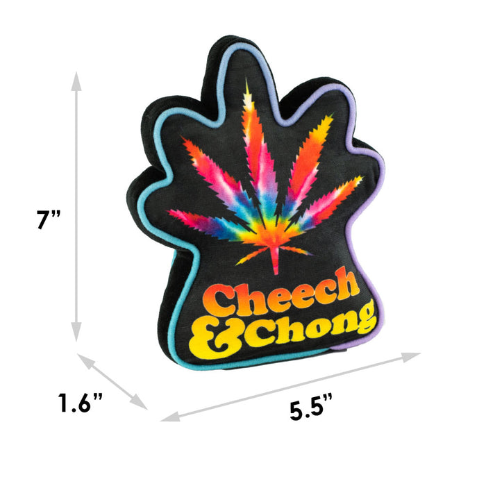 Dog Toy Squeaker Plush - CHEECH & CHONG Faces Smokey Tie Dye Pot Leaf Dog Toy Squeaky Plush Cheech & Chong   