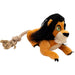 Dog Toy Squeaker Plush - Disney The Lion King Scar Full Body Pose with Rope Tail Dog Toy Squeaky Plush Disney