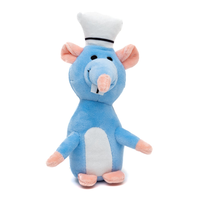 Dog Toy Squeaker Plush - Ratatouille Chef Remy Rat Full Body Pose Dog Toy Squeaky Plush Disney   