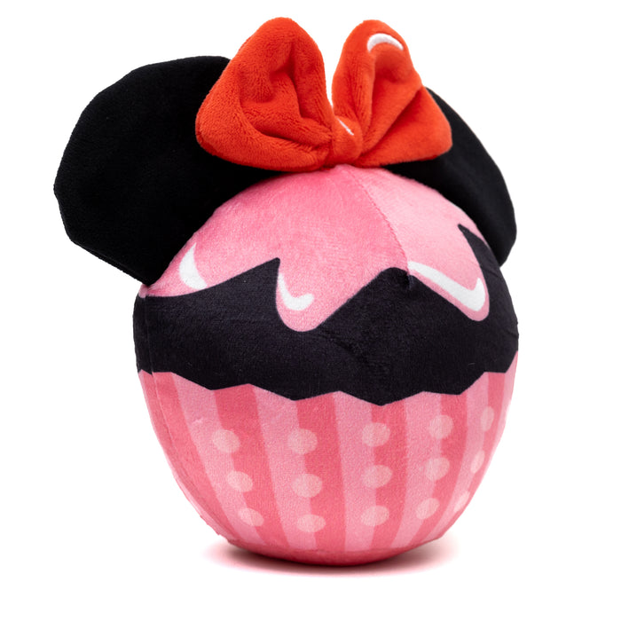 Dog Toy Squeaker Plush - Minnie Mouse Cupcake with Ears and Bow Dog Toy Squeaky Plush Disney   