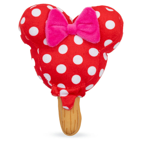 Dog Toy Squeaker Plush - Minnie Mouse Ice Cream with Ears and Bow Red Dog Toy Squeaky Plush Disney   