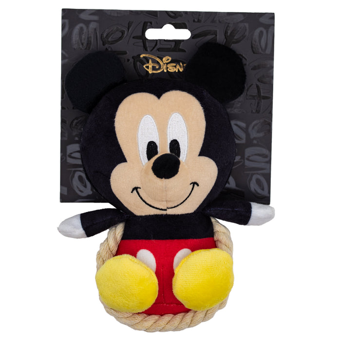 Dog Toy Squeaker Plush with Rope - Disney Mickey Mouse Chibi Sitting Pose Dog Toy Squeaky Plush Disney   