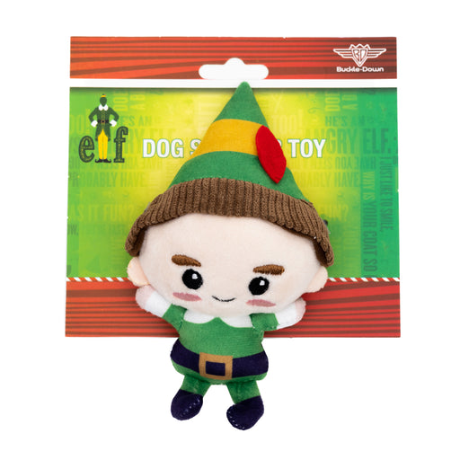 Dog Toy Squeaker Plush - Elf Chibi Buddy Full Body Pose Dog Toy Squeaky Plush Warner Bros. Holiday Movies   