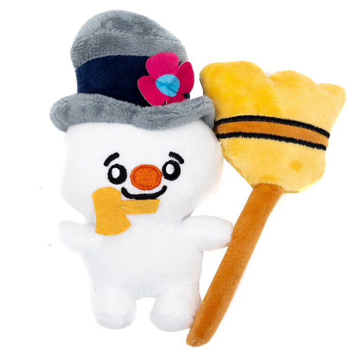 Dog Toy Squeaker Plush - Frosty the Snowman with Broom Full Body Pose Dog Toy Squeaky Plush Warner Bros. Holiday Movies   