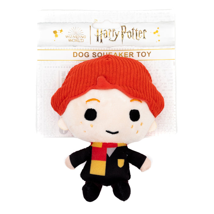 Dog Toy Squeaker Plush - Harry Potter Ron Weasley Standing Charm Full Body Pose Dog Toy Squeaky Plush The Wizarding World of Harry Potter   