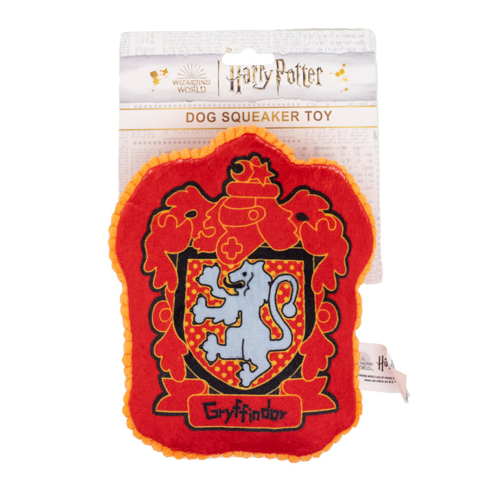 Dog Toy Squeaker Plush - Harry Potter Gryffindor Lion Charm Crest Red Dog Toy Squeaky Plush The Wizarding World of Harry Potter   
