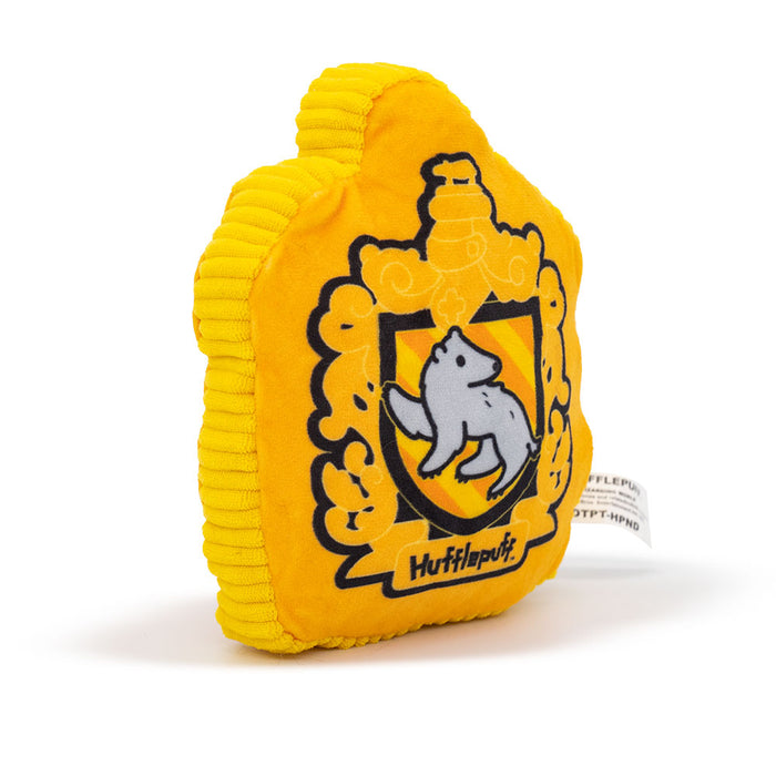 Dog Toy Squeaker Plush - Harry Potter Hufflepuff Badger Charm Crest Yellows Dog Toy Squeaky Plush The Wizarding World of Harry Potter   